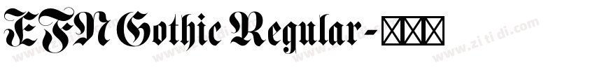 EFN Gothic Regular字体转换